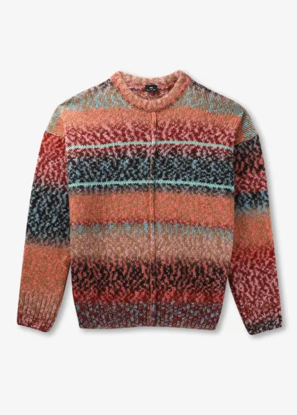 Image of Ps Paul Smith Womens Patterned Wool Jumper In Pinks