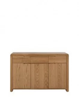 Julian Bowen Newman Curve Ready Assembled Solid Oak And Oak Veneer Sideboard