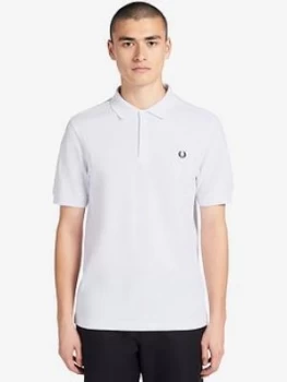 Image of Fred Perry Plain Polo Shirt - White Size M Men