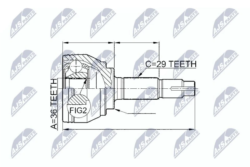 Image of NTY CV joint kit NTY NPZ-NS-078