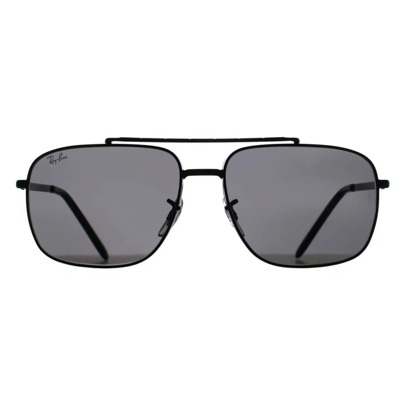 Image of Ray-Ban Ray-Ban Rectangle Polished Black Dark Grey RB3796 Black One Size Unisex 8056597836968