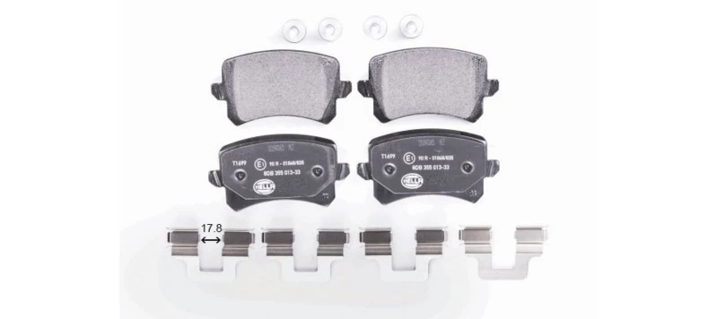 Image of HELLA Brake pad set HELLA 8DB 355 025-331