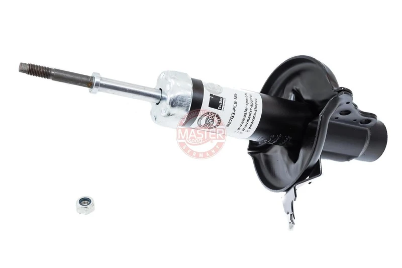 Image of MASTER-SPORT 313783-PCS-MS Shock absorber Front Axle Left, Gas Pressure, Twin-Tube, Suspension Strut, Bottom Clamp Shock Absorber (854)