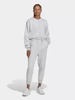 Image of adidas Studio Lounge 7/8 Length Fleece All in One, Grey, Size S, Women