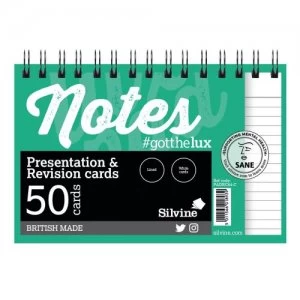 image of Silvine Revision Pres And Note Cards Twinwire White PK50