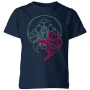 Image of Nintendo Super Metroid Samus And Mother Brain Kid's T-Shirt - Navy - 11-12 Years