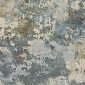 Image of Grandeco Tempera Blue Paste the Wall Concrete Effect Wallpaper