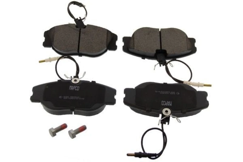 Image of MAPCO 6399 Brake pad set Front Axle, incl. wear warning contact, with anti-squeak plate Brake Pad Set,disc brake (402)