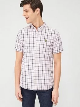 Image of Lyle & Scott Short Sleeve Check Shirt - Strawberry