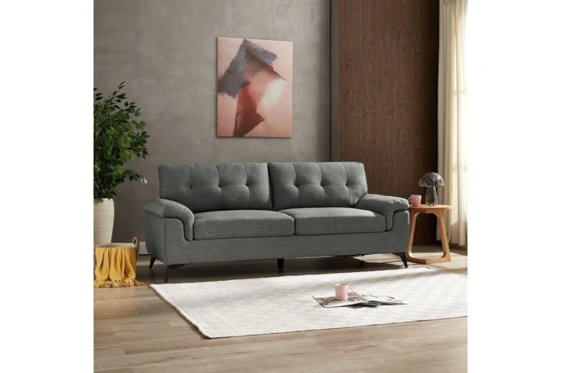 Image of Home Detail Dylan 3 Seater Sofa Dark Grey