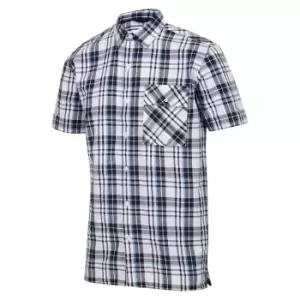 Image of Regatta Deavin Checked Short Sleeve Shirt - Blue