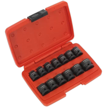 image of Sealey AK5613LP 13 Piece 1/2" Drive Impact Socket Set 1/2"