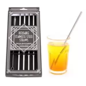 image of PK4cm Metal Straws & Brush