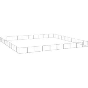 Image of Vidaxl - Dog Kennel Silver 100 m² Steel Silver