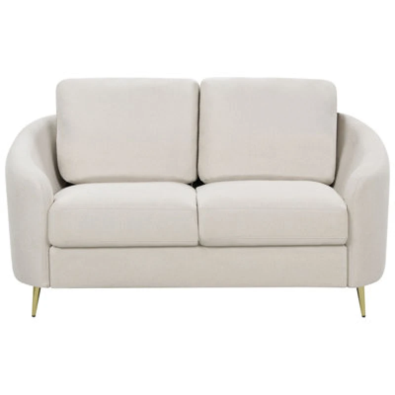 Image of Beliani Sofa 2 Seater Trosa Fabric Light Beige