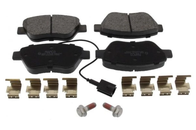 Image of MAPCO 6560 Brake pad set Front Axle, with integrated wear sensor, with anti-squeak plate Brake Pad Set,disc brake (402)
