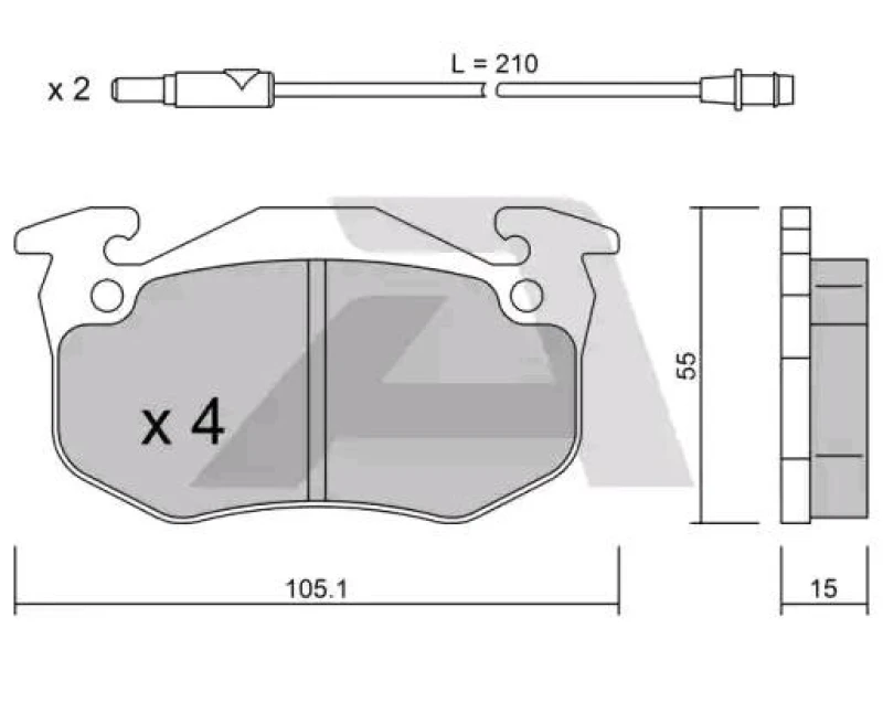 Image of AISIN Brake pad set AISIN BPRE-1008