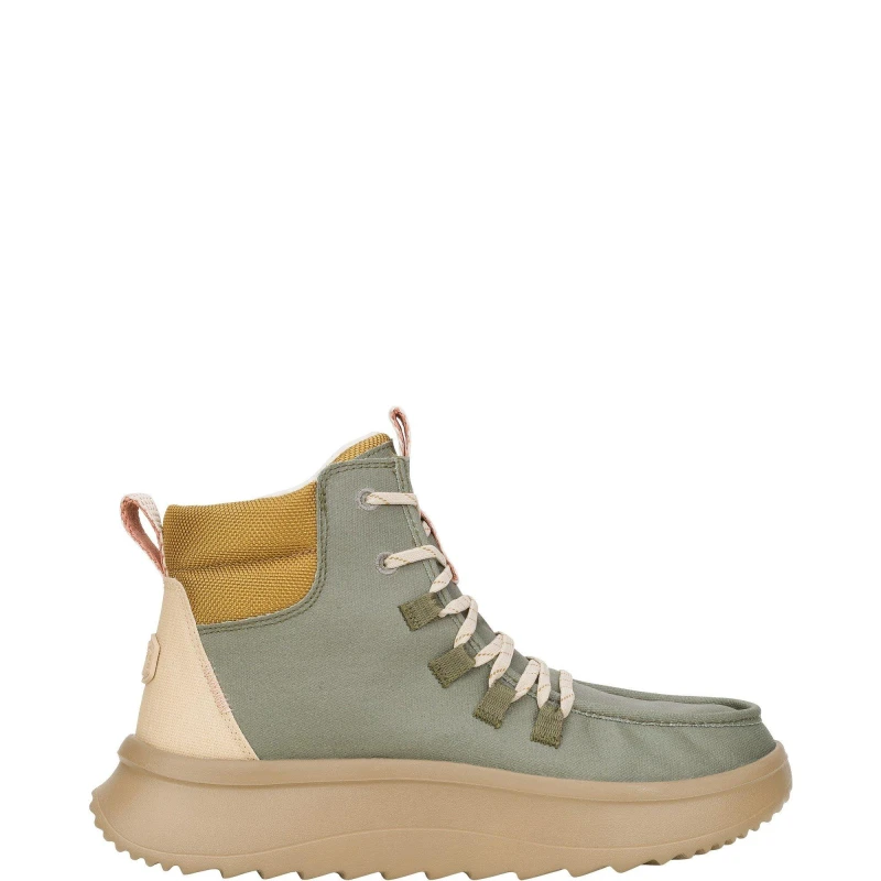 Image of HEYDUDE Wendy Peak Apres Ankle Boots Olive
