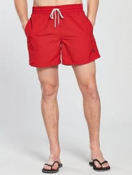 image of Polo Ralph Lauren Traveller Swim Shorts, Red, Size S, Men