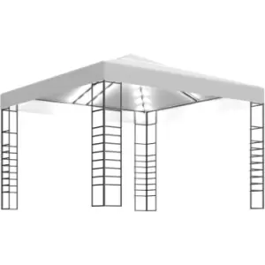 Image of Vidaxl - Garden Marquee with LED String Lights 3x3 m White White