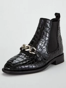 Image of OFFICE Arcade Chain Boot - Black Patent, Size 4, Women