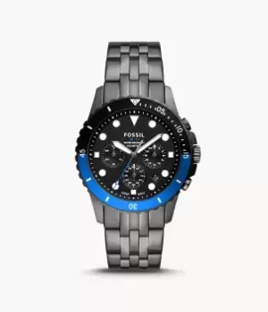 Image of Fossil Men FB-01 Chronograph Smoke Stainless Steel Watch
