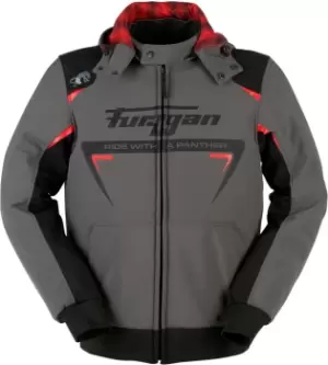 Furygan Sektor Roadster Motorcycle Textile Jacket, black-grey-red, Size 2XL, black-grey-red, Size 2XL