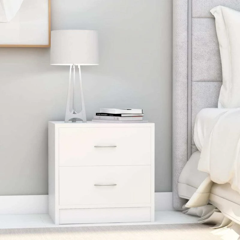 Image of VIDAXL Vidaxl - Bedside Cabinets 2 pcs White 40x30x40cm Engineered Wood 801036