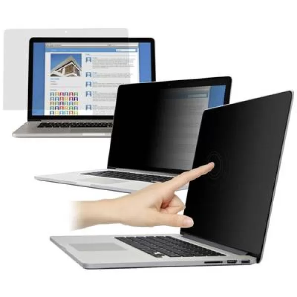 Image of V7 Videoseven Privacy screen filter 33,8cm (13,3) Image format: 16:9 (1080p) PS133W9 Compatible with: Laptop