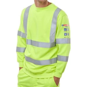 Image of Click Arc Compliant Sweatshirt Fire Retardant 2XL Saturn Yellow Ref