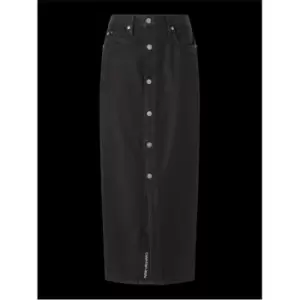 Image of Calvin Klein Jeans High Rise Maxi Skirt - Black