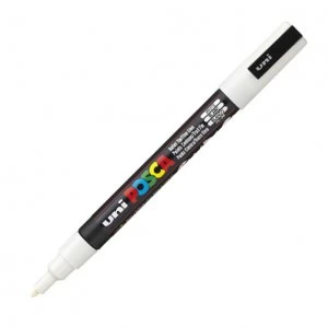 Image of Posca PC-3M Marker Fine White PK1