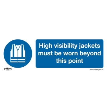 Image of Sign - High Vis Jackets Must Be Worn Beyond This Point - Pack10