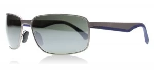 image of Maui Jim Back Swing Sunglasses Satin Grey / Blue STG-BG Polariserade 61mm