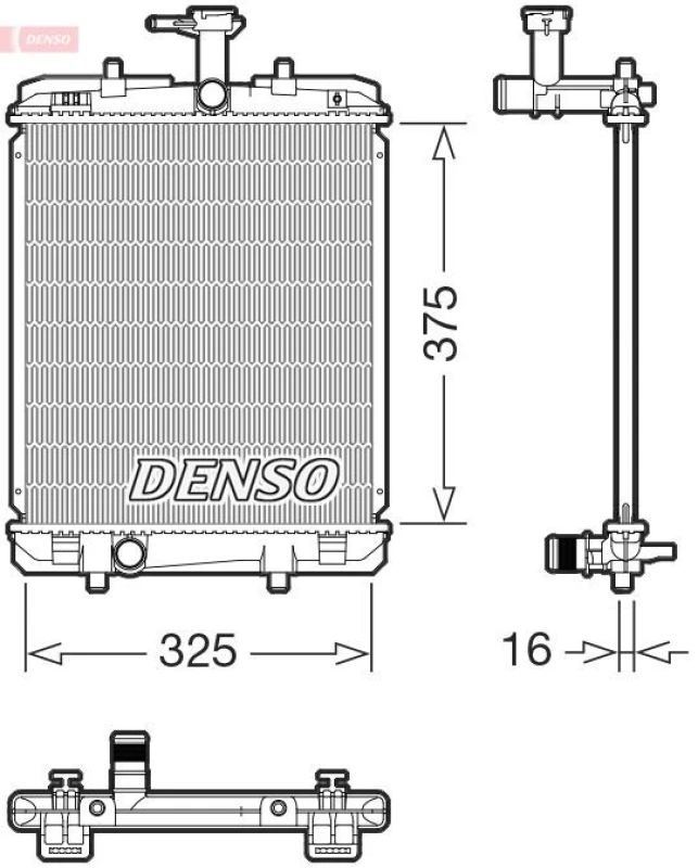 Image of DENSO Engine radiator DENSO DRM07063
