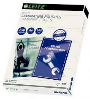 Image of Leitz Blue iLAM Laminating Pouches A4 250 microns 16935