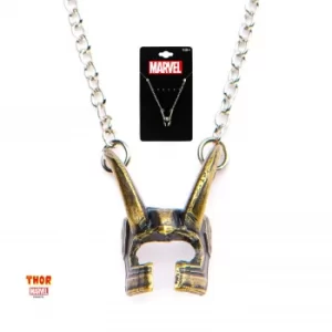 Image of Marvel Loki Helmet Pendant Necklace