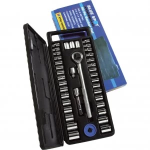 image of BlueSpot 40 Piece Combination Drive Hex Socket Set Metric and Imperial Combination