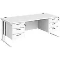 image of Dams International Desk MCM18P33WHWH 1,800 x 800 x 725 mm