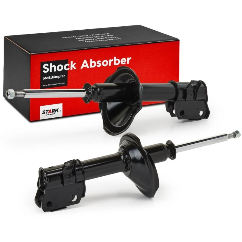 Image of STARK SKSA-01336760 Shock absorber Front Axle Left, Gas Pressure, Twin-Tube, Suspension Strut, Top pin Shock Absorber (854)