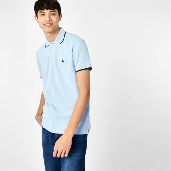 image of Jack Wills Hanningfield Tipped Polo - Sky Blue