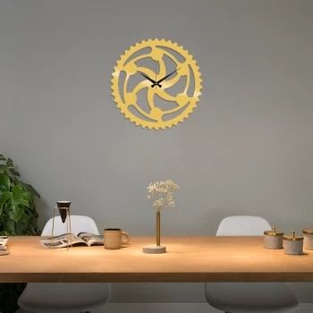 Image of Metal Wall Clock 12 - Gold Gold Decorative Metal Wall Clock