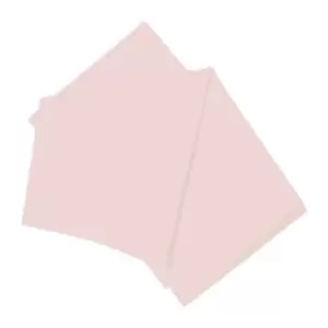 Image of Belledorm Brushed Cotton Flat Sheet (Double) (Powder Pink)