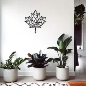 Image of Leaf 3 Black Decorative Metal Wall Accessory