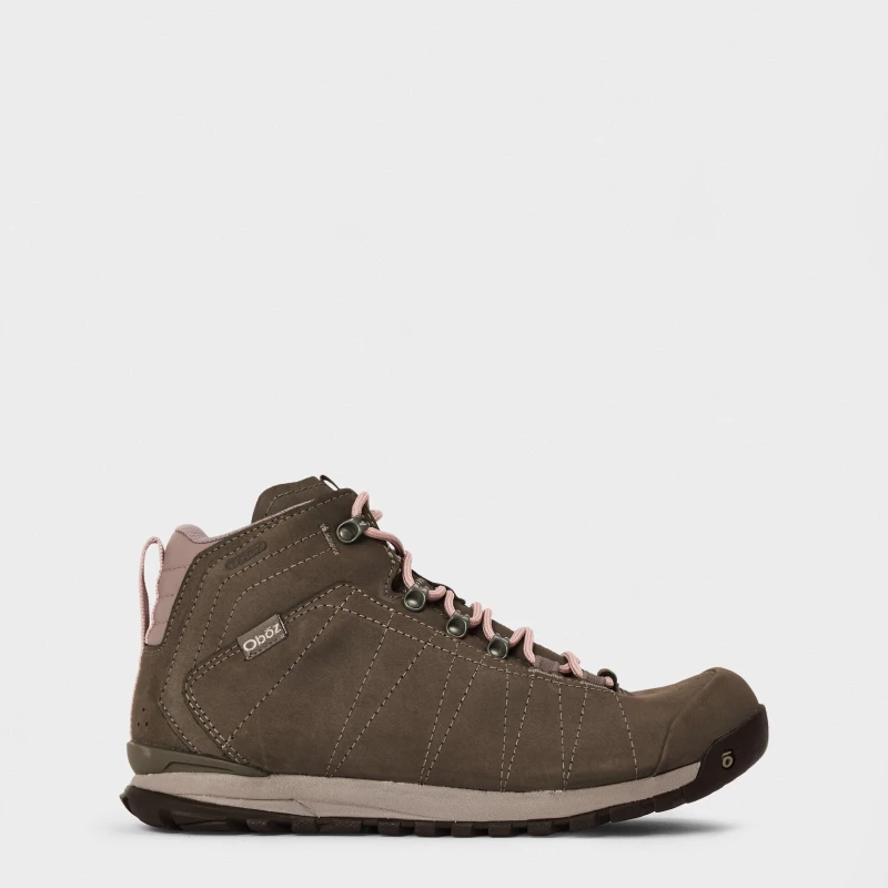 Image of Oboz Womens Bozeman Leather Waterproof Hiking Boot Koala female 6 (39)