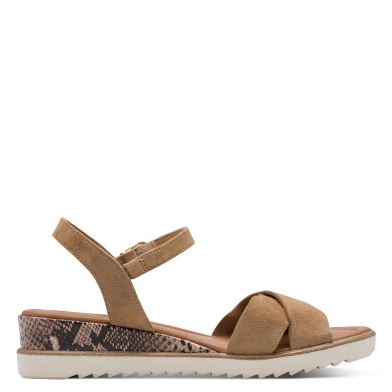Image of tamaris Womens wedge sandals Tamaris 1-28116-44 Beige Female 38
