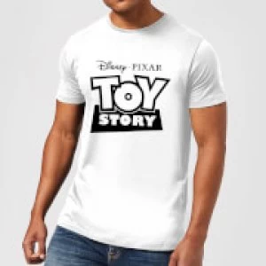 image of Toy Story Logo Outline Mens T-Shirt - White - S