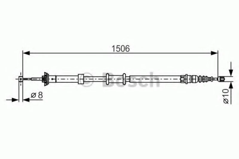 Image of Handbrake cable Bosch 1 987 482 201