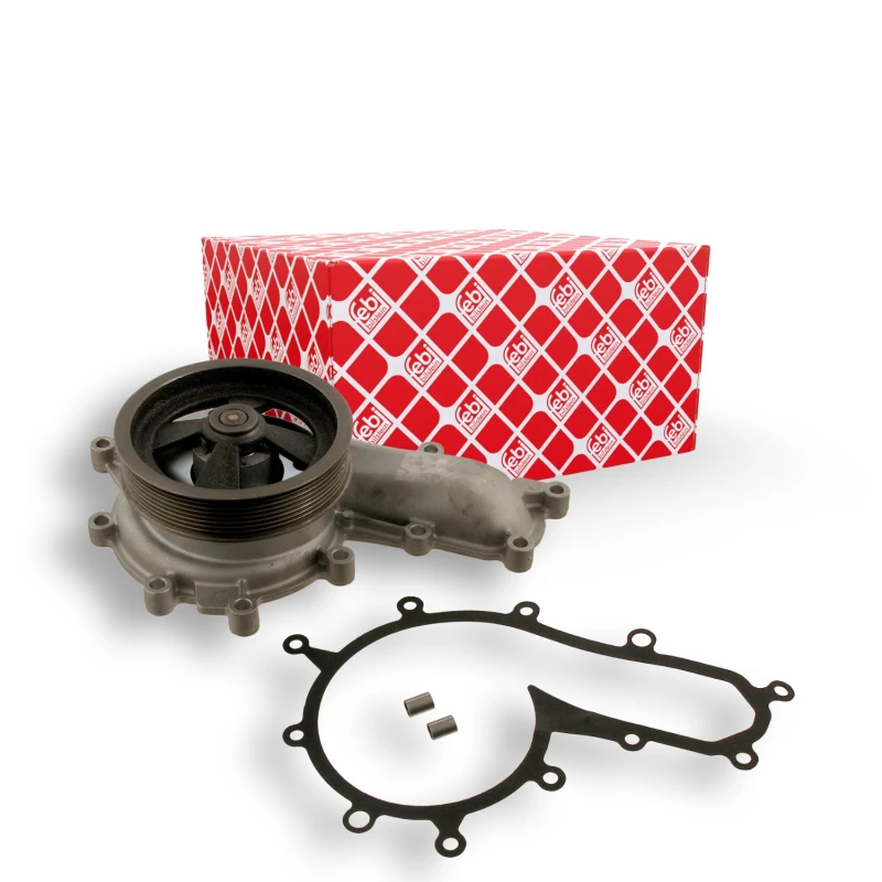 Image of FEBI BILSTEIN 30769 Water pump Aluminium, with belt pulley, with gaskets/seals Aluminium Water Pump (1260)