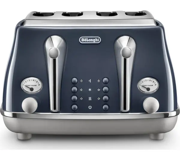 Image of DeLonghi Icona Capitals CTOC4003.BL 4 Slice Toaster
